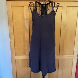 1981 indigo blue racerback swim cover up dress size small